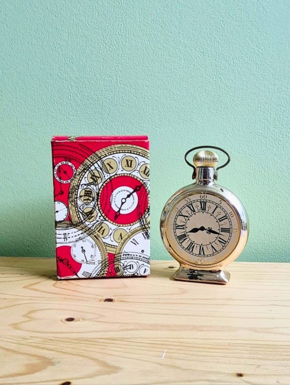 Vintage Avon Daylight Shaving Time Pocket Watch Decanter with Original Box